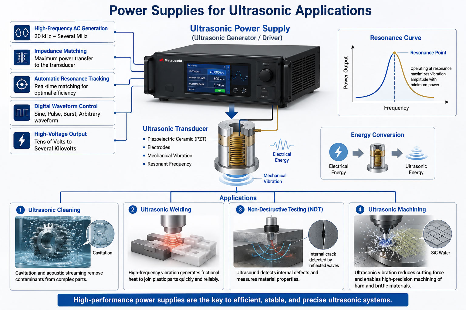 Power Supplies for Ultrasonic Applications