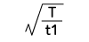 Crest factor of PWM signal is square(T/t1)