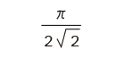 2nd root of two divided by pi