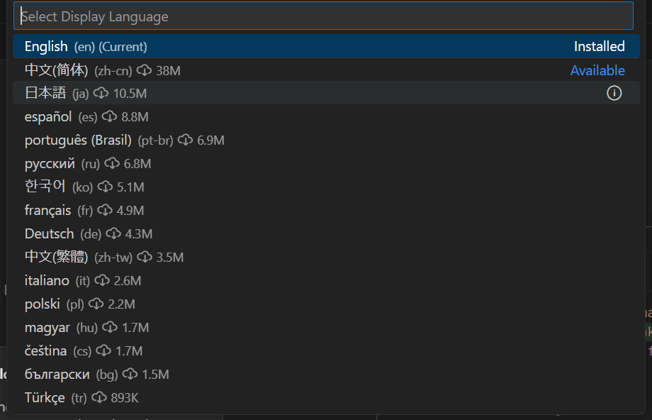 Select "Japanese" from the list.