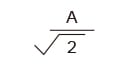 the square root of two divided by A