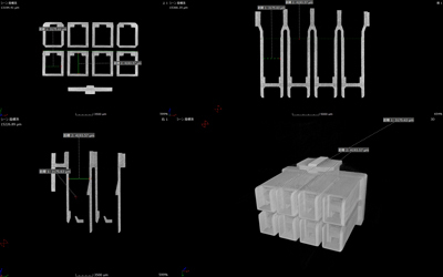 Dimensional measurement in 3D-CT images of connectors