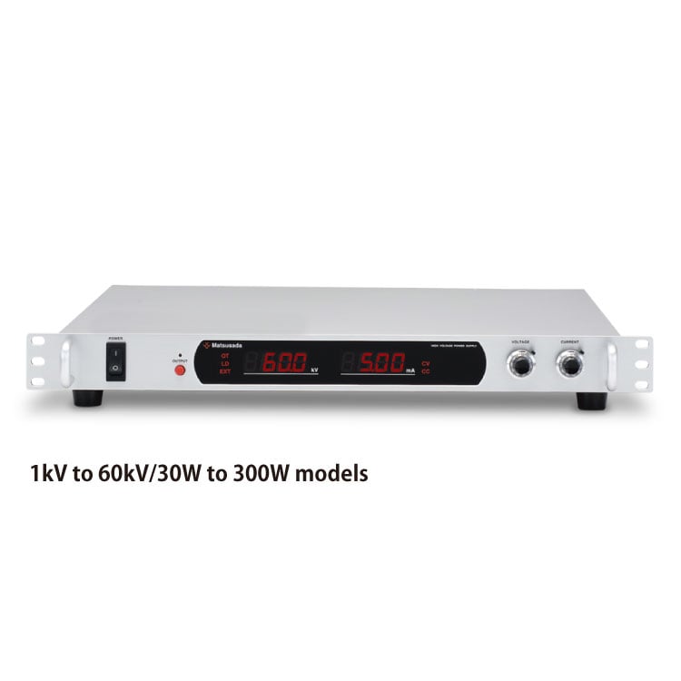 AU series (1kV to 60kV/30W to 300W models) | High Voltage power supply Rack mount | Matsusada Precision