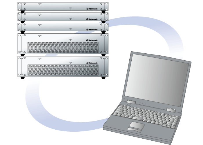 Illustration of the Pnet series and a laptop