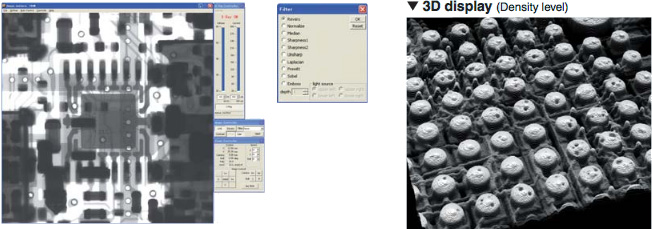 Various image processing and measurement software are included as standard equipment