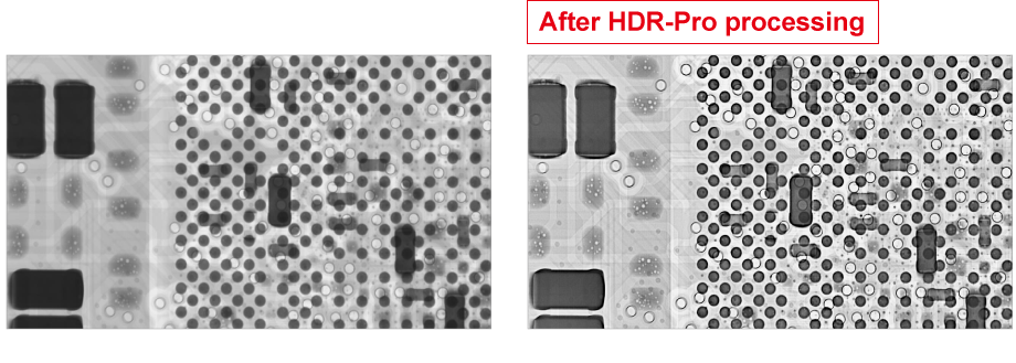 New HDR-Pro image processing with high dynamic range of radiography | precision µB3600 | X-ray Inspection in Benchtop | Matsusada Precision