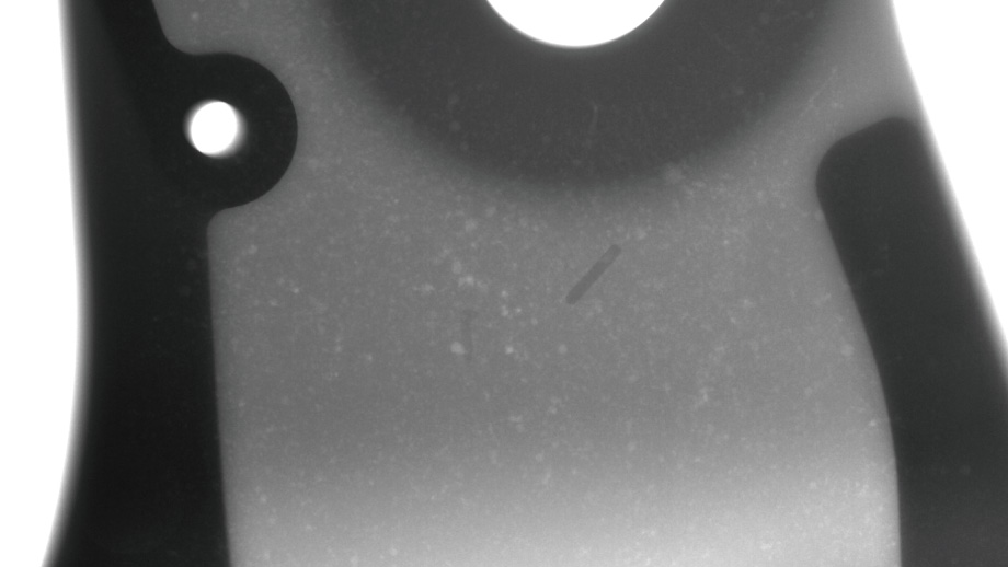 X-ray image of an aluminum die-casting part