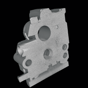 CT scan images of a Aluminum Die-Casting：Cross-sectional View