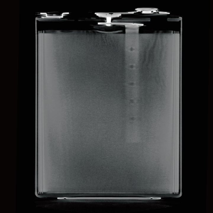 CT scan images of a prismatic lithium-ion battery：Cross-sectional View