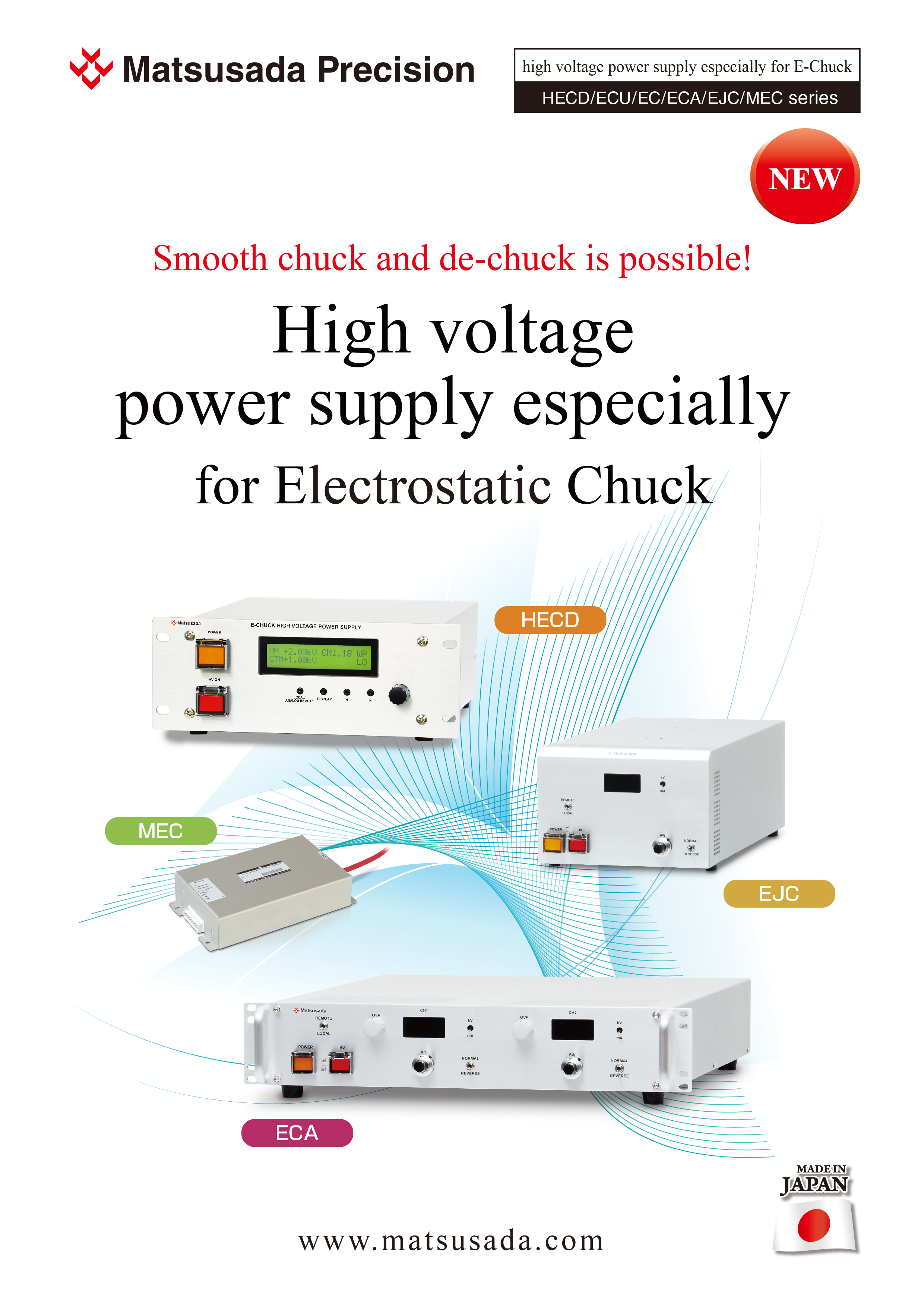 High voltage power supply especially for E-Chuck Selection Guide