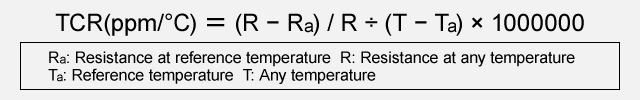 Temperature Coefficient of Resistance (TCR) Formula | Technical Terms: Power Supplies | Matsusada Precision
