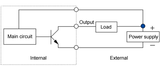 connection diagram of NPN open-collector output