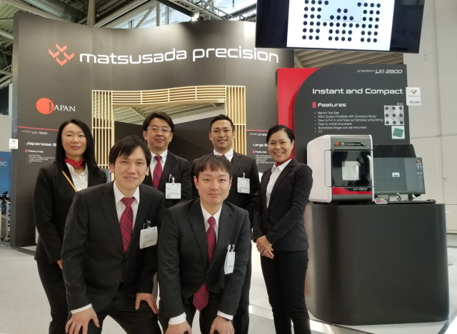 They are Matsusada's staff at the productronica.